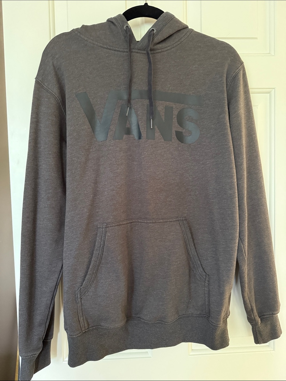 Men’s Vans Charcoal Gray Logo Pullover Hoodie - Medium